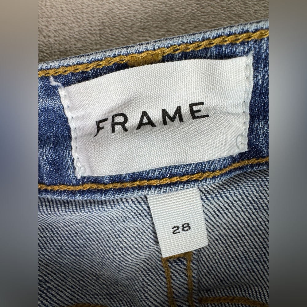 Frame Denim Size 28 Blue Bixby Le Crop Mini Bootcut High‎ Waisted Jeans Stretch - Picture 6 of 12
